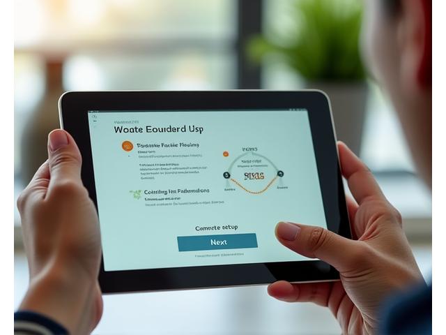 Schermata di configurazione guidata user-friendly di Fiume Vita per connettere un nuovo dispositivo.